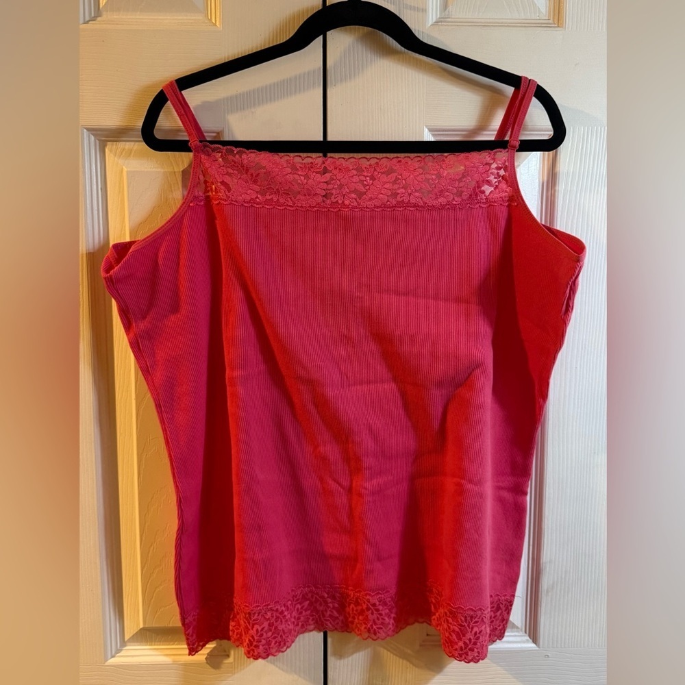 Great Northwest Clothing Company Red Lace Tank Top